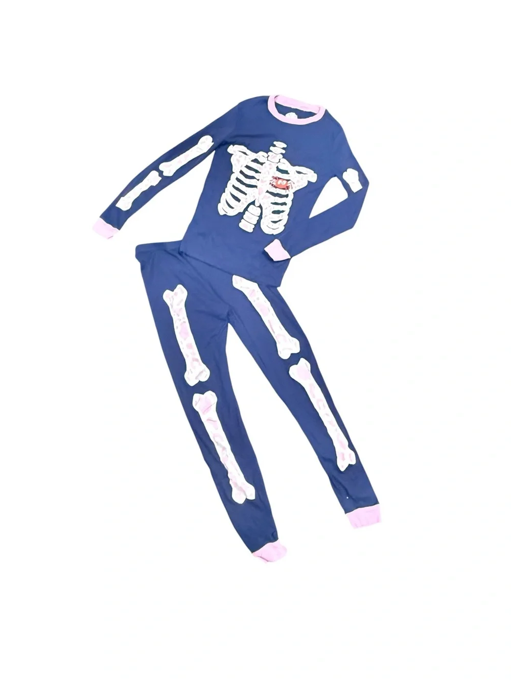 Skeleton Long Sleeve Pajama Set Size 14